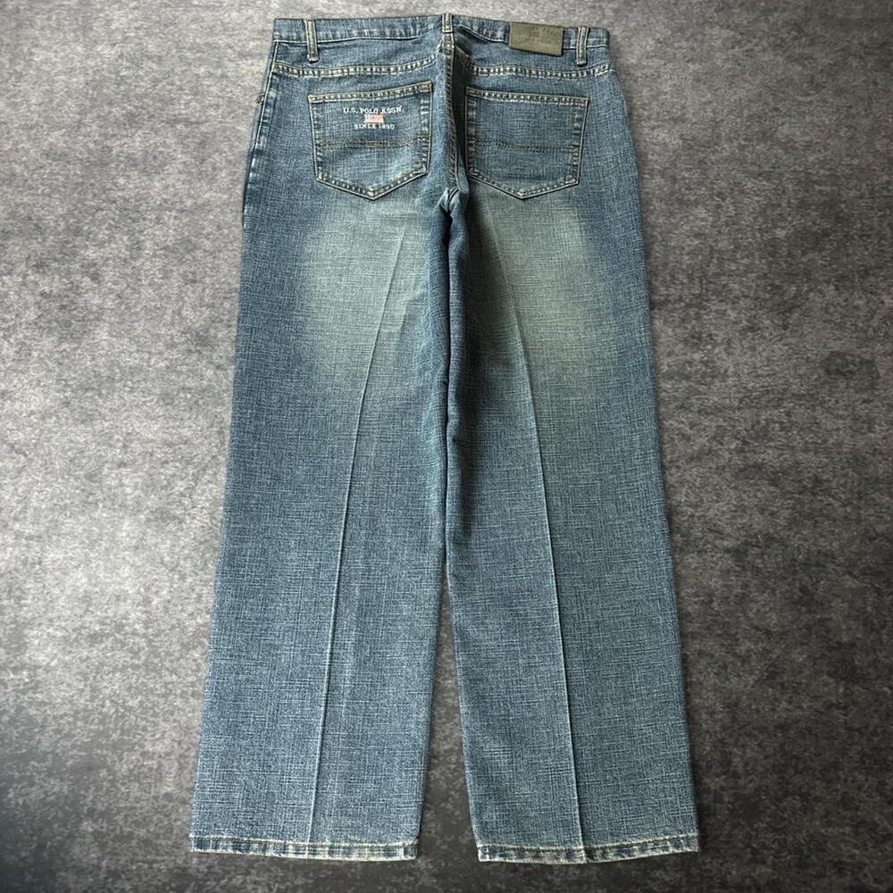 Vintage Y2K U.S. Polo Assn. Baggy Streetwear Jeans Mens 34x30 Blue Denim Hip Hop